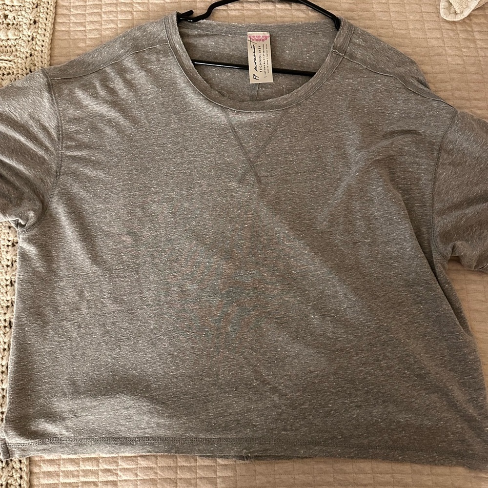 FP Movement by Free People Heather Gray Short Sleeve Tee